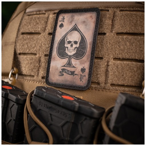 ACE OF SPADES AS SPADE NÁŠIVKA NA LEBENU VELCRO M-TAC Coyote/Black