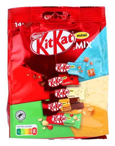 Kit Kat Mini Mix 5 príchutí Vaflové tyčinky 14 ks