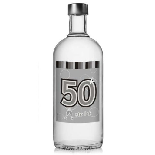 narodeninové etikety k 50. narodeninám ALCOHOL vodka