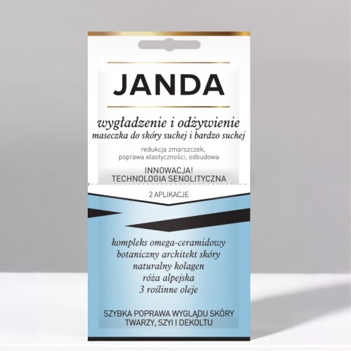 JANDA Maska Vyhladenie a výživa pre suchú pokožku