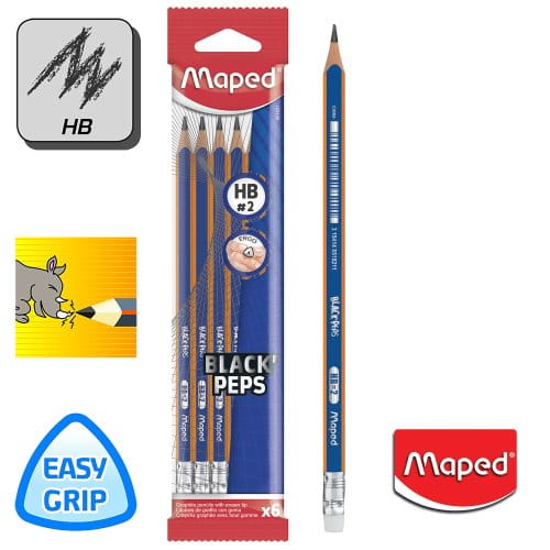 SADA ceruzky s gumou 6 kusov BlackPeps BLUE HB