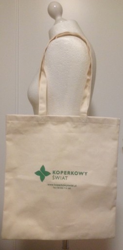 BAVLNENÁ NÁKUPNÁ TAŠKA s logom Koperkowy Świat