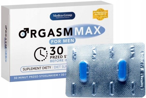 Medica-Group Orgasm Max pre mužov pre rýchlu, silnú a dlhú erekciu, 2 kapsuly