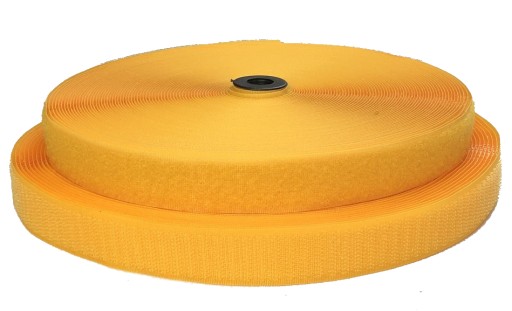 VELCRO Páska na suchý zips Medvedík + Háčik 25mm - 1m Žltý
