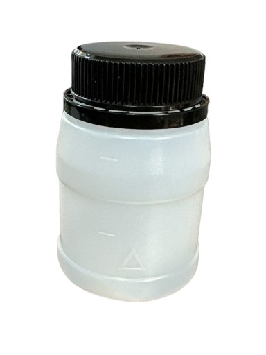 100 ml HDPE fľaša s deleným uzáverom