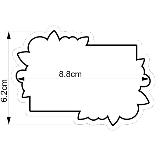 Formička na štítok Rám na kvety 10 8cm