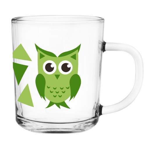 Sklenené hrnčeky Glasmark poháre Tola 200ml Mix Owls 3 ks