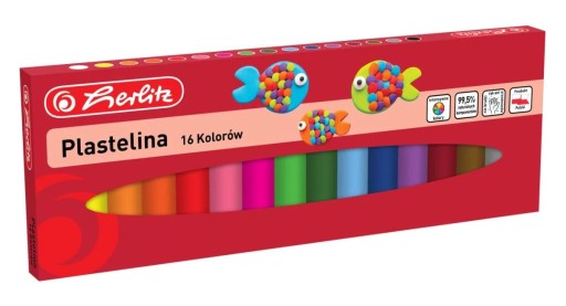 HERLITZ SCHOOL PLASTICINE 16 FARIEB ART