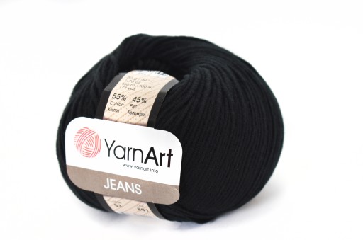 YARNART JEANS 53 čierna priadza