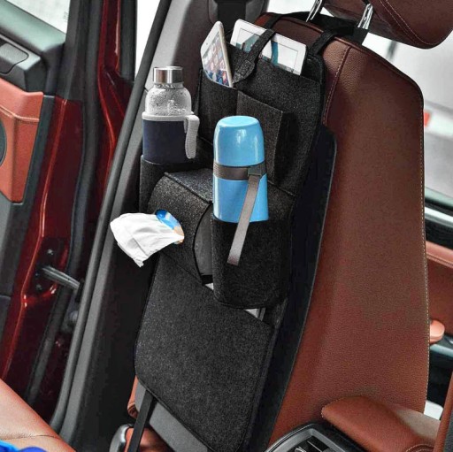 ORGANIZÉR PLSTENÝ CHRÁNIČ NA CHRBTU AUTOSEDAČKY, VRCHNÁ NA VELCRO