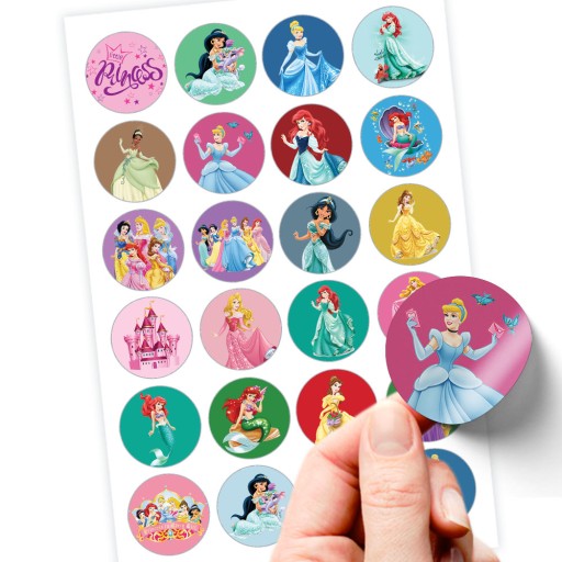 ZNAČKOVÉ NÁLEPKY PRINCEZNY DISNEY, SKVELÁ KVALITA