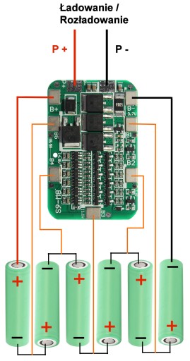 Nabíjačka BMS Modul 6s 15A Li-ion 18650
