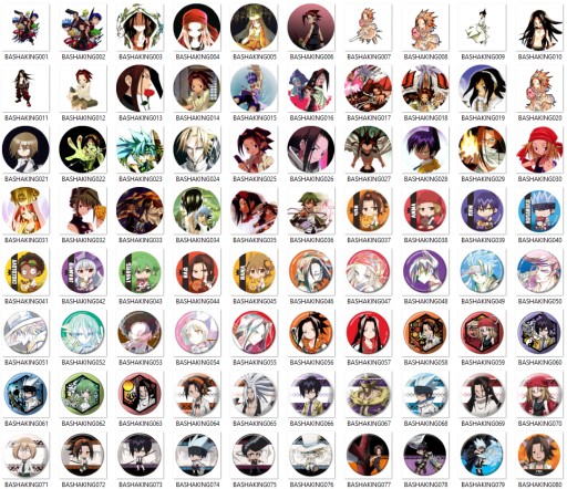 Manga Anime Shaman King Pins VEĽKÝ VÝBER