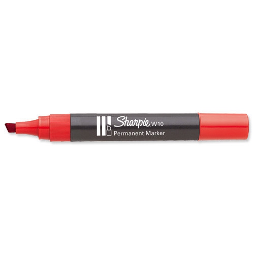ČERVENÝ POPISOVAČ W10 SHARPIE