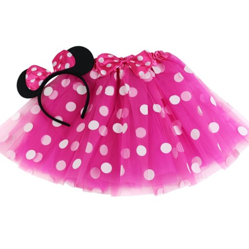 SUKŇA MINNIE MOUSE, SÚPRAVA PÁSKOV FUCHSIA