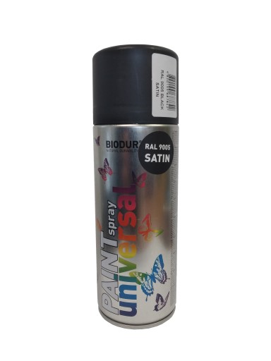 Sprej na email Biodur čierny SATIN RAL 9005 400 ml