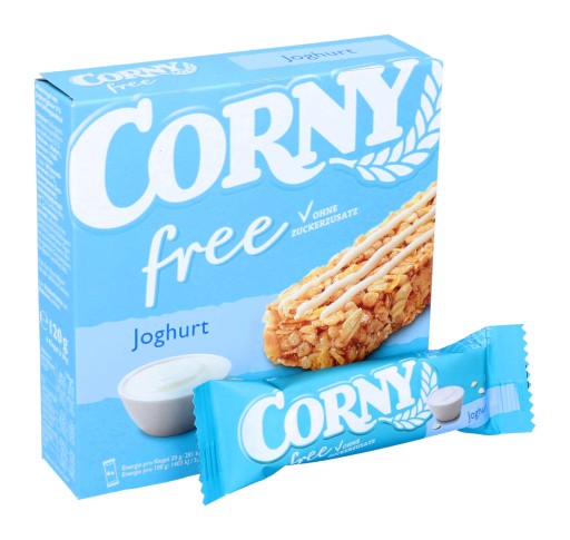CORNY tyčinka BEZ CUKRU Prírodný jogurt 6 kusov DE
