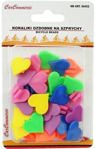 SRDCE KORÁLKY NA BICYKEL SPOKES BIKE 30 ks