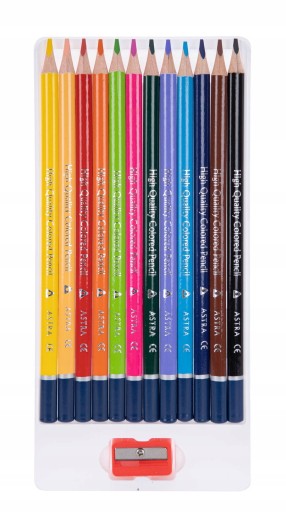 Astra Vision Trojuholníkové ceruzkové pastelky 12 farieb do školy + tepl. Astra