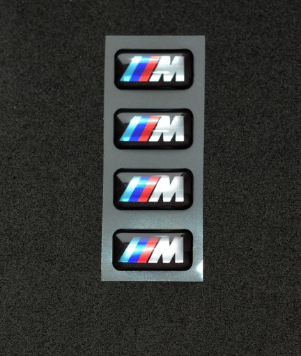 1ks BMW M-Power M Package nálepka 17x9 mm chrómový odznak kokpitu na ráfiku