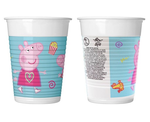Plastové poháre Peppa Pig, 200 ml, 8 ks.