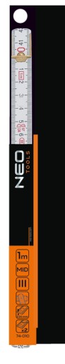 Drevená skladacia miera 1 m NEO 74-010