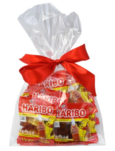 Haribo Happy Cola želé fazuľky Mini balenia 10 ks x 10 g detské balenie DARČEK