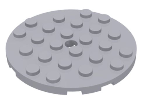 LEGO okrúhly tanier 6X6 SVETLO SIVÁ 11213
