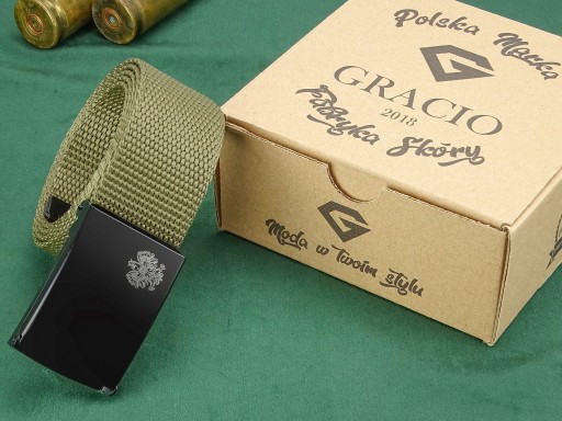 Khaki pánsky vojenský tkaný vojenský opasok na NOHAVICE 95cm