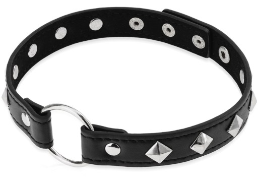 SEXY CHOKER, KOŽENÝ BDSM GOLIER S Cvokmi