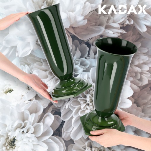 Váza, fľaša, cintorín, hrob, náhrobný kameň, zelená, 37 cm