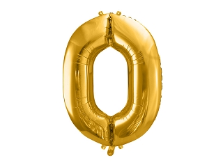 VEĽKÝ Fóliový balón Číslo 90 zlatý 100 cm NARODENINY