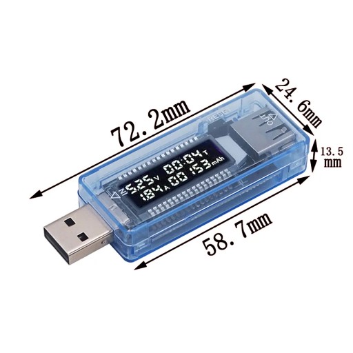 USB TESTER MERAČ NAPÄTIA AKTUÁLNEJ KAPACITY BATÉRIE VOLTMETER AMPÉR