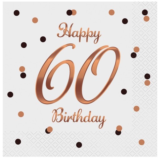 Happy 60 Birthday obrúsky 20 kusov Birthday