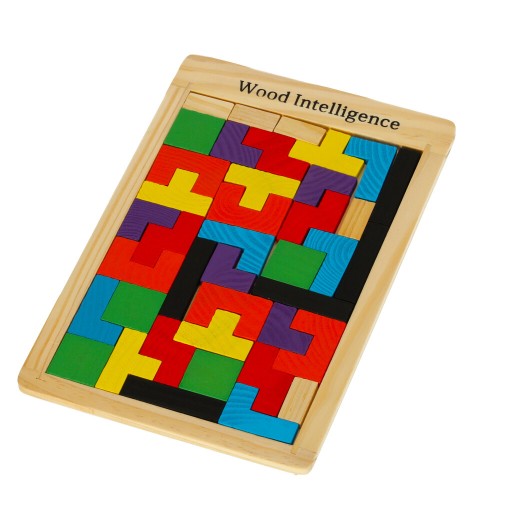 PUZZLE DREVENÉ BLOKY MONTESSORI TETRIS PUZZLE