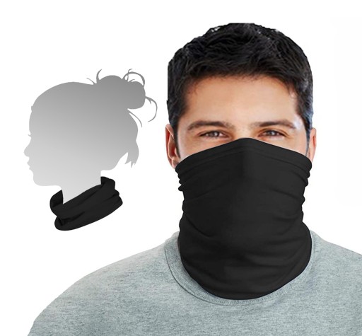 Mullo KOMÍNOVÁ MASKA NA TVÁR MASKA 18V1 ČIERNA