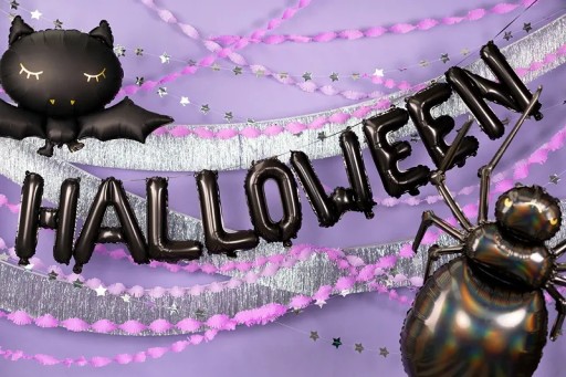Balónové dekorácie Halloweenske dekorácie čierne písmená