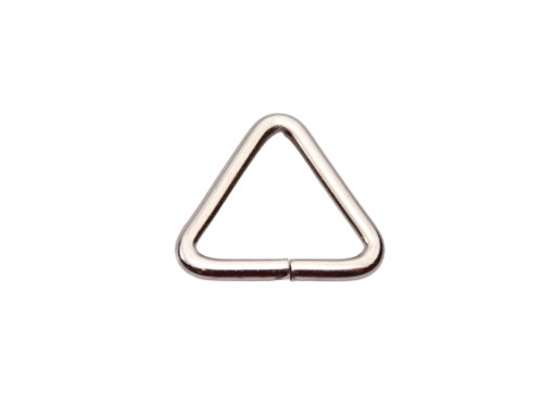 Kožený rámový trojuholník 20 / 20 / 3 mm strieborný, 1 kus