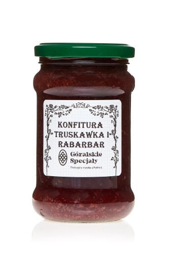 Domáci džem z jahôd a rebarbory 100%