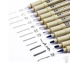 Kresliace pero Pigma Micron Sakura – čierne