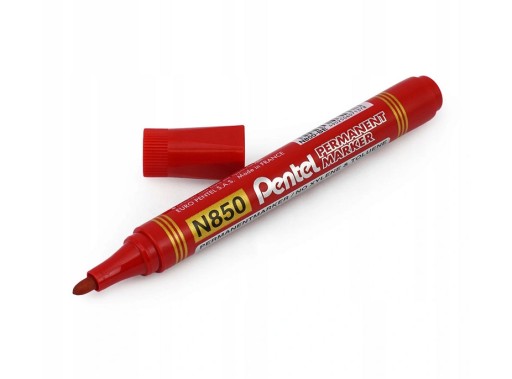 PERMANENTNÝ ZNAČOVAČ PENtel N850 okrúhly ČERVENÝ