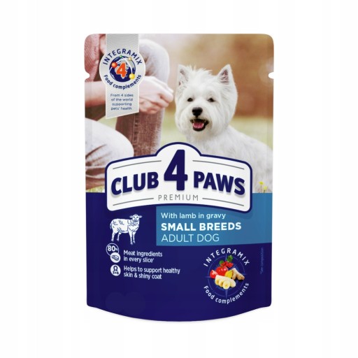 Mokré krmivo CLUB 4 PAWS pre psov malých plemien - Jahňacina v omáčke 5+1 ZADARMO