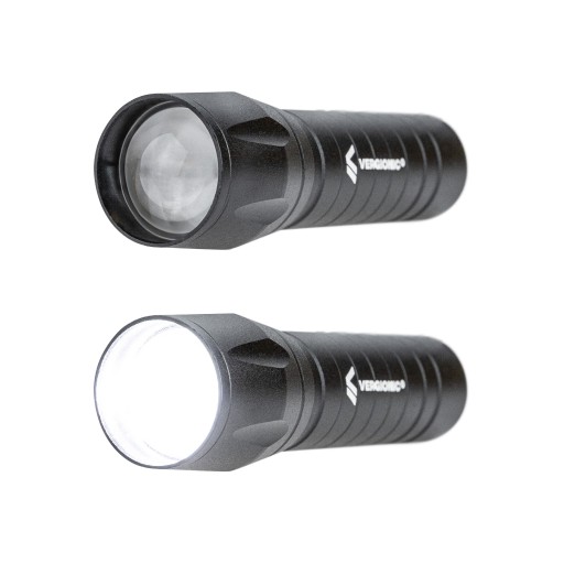 Taktická dobíjacia LED baterka s káblom + súprava pevného puzdra + ZOOM