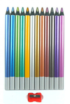 Hrubé metalické ceruzkové pastelky JUMBO Astra 12 ks