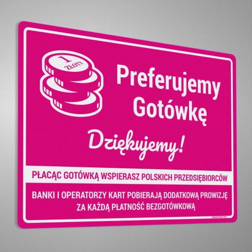 Nálepka - Preferujeme Hotovosť 15x20