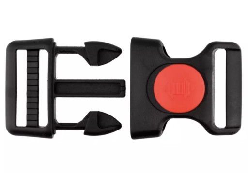 Pracka 38mm Mrazuvzdorný plastový ZÁMOK 5 ks Čierno-červený