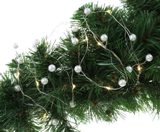 10LED svetelná lampa PEARLS, napájaná AA batériami