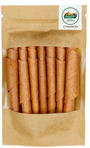 Škoricové OVOCNÉ VALCE 50g Prírodný ovocný snack Jablko + škorica
