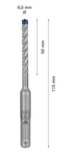 BOSCH SDS PLUS-7X EXPERT VRTAČKA 6 x 50/115