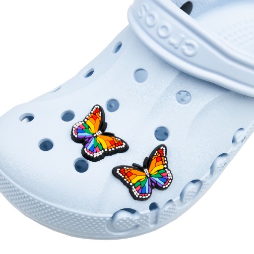 SADA 2 farebných motýľov pre Crocs
